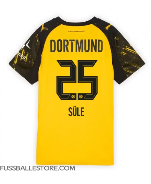 Günstige Borussia Dortmund Niklas Sule #25 Heimtrikot Damen 2025-26 Kurzarm Günstige Borussia Dortmund Niklas Sule #25 Heimtrikot Damen 2025-26 Kurzarm